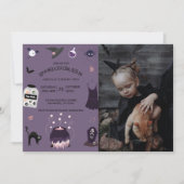 Invitation Sorcière éffrayante Halloween fête d'anniversaire  (Devant)