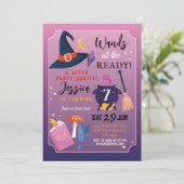 Invitation Sorcière Fête Anniversaire Larmes Aux Filles Prête (Debout devant)