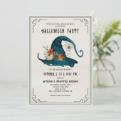 Invitation Sorcière gothique Casquette Vintage Halloween adul (Debout devant)