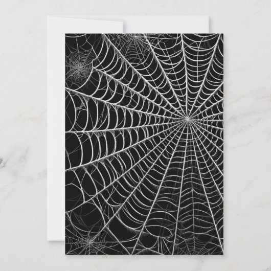 Invitation Sorcière gothique Jambes rayées Noir Blanc Hallowe (Dos)