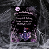 Invitation Sorcière gothique Rose fille 16ème anniversaire d'