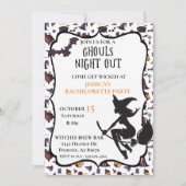 Invitation Sorcière Gouls nuit Bachelorette Halloween Octobre (Devant)