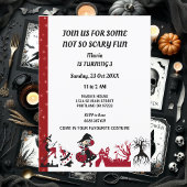 Invitation Sorcière Halloween Maison hantée Fête d'anniversai