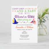 Invitation sorcière Magic Halloween Genre Reveal Party (Debout devant)