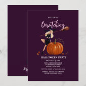 Invitation Sorcière magique Gouache Halloween Costume Party (Devant / Derrière)