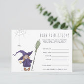 Invitation Sorcière mignonne | Jeu de devination baby shower (Debout devant)