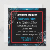 Invitation Sorcière, Vampire, Dracula et la fête d'Halloween  (Dos)