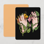 Invitation Sorcière verte Magick (Devant / Derrière)