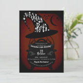 Invitation Sorcière vintage Cauldron Anniversaire fête d'Hall (Debout devant)