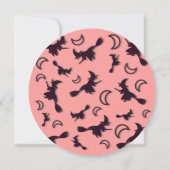 Invitation Sorcière volante parmi la demi-lune à la nuit d'Ha (Dos)