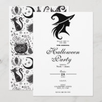 Sorcière Wiccanne Chapeau Noir Fête d'Halloween