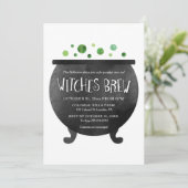 Invitation Sorcières Brew Halloween Party (Debout devant)