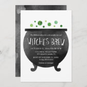 Invitation Sorcières Brew Halloween Party (Devant / Derrière)