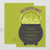 Invitation Sorcières Brew Halloween Party (Devant / Derrière)