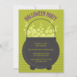 Invitation Sorcières Brew Halloween Party