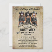 Invitation Sorcières d'Halloween Howdy-ween Jour de la fête d (Devant)