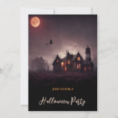 Invitation Sorcières Éffrayant Lair Halloween (Devant)