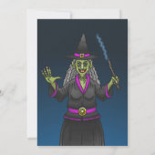 Invitation Sorcières et fantômes Trick ou traiter la fête d'H (Dos)