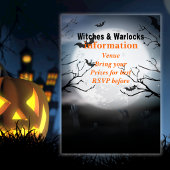 Invitation Sorcières et magiciens, soirée annuelle d'Hallowee