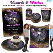 Invitation sorcières et sorcières Fils Fils Fils Anniversaire