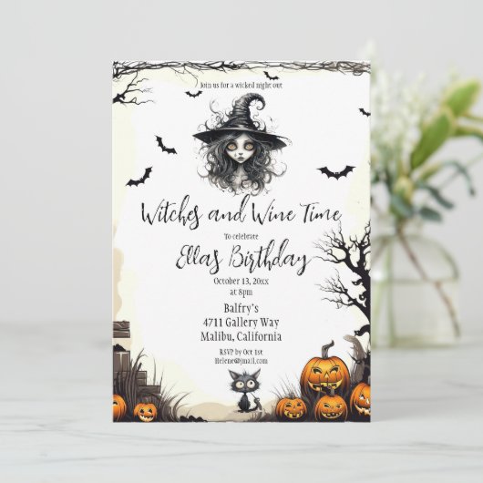 Invitation Sorcières et vin (Debout devant)