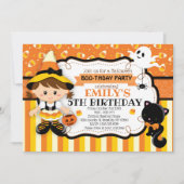 Invitation Sorcières fête d'anniversaire d'Halloween (Devant)