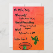 Invitation Sorcières Halloween Party Art Caldron Vultures Arb (Dos)
