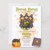 Invitation Sorcières lunaires Hocus Pocus Halloween Anniversa (Devant)