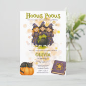 Invitation Sorcières lunaires Hocus Pocus Halloween Anniversa (Debout devant)
