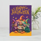 Invitation Sorcières mignonnes modernes brasser une potion Ha (Debout devant)