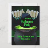 Invitation Sorcières noires et vertes (Devant)