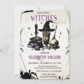 Invitation Sorcières Soirée d'Halloween (Devant)