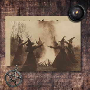 Invitation Sorcières Vintage Soient Folle Enterrement de Vie