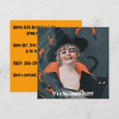 Invitation Sorcières vintages brasser avec des homards (Devant / Derrière)