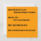 Invitation Sorcières vintages brasser avec des homards (Dos)