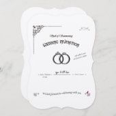 Invitation Sort Mariage de Sortilège (Devant / Derrière)