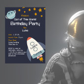 Invitation Sortez de ce monde de l'espace Anniversaire Invita