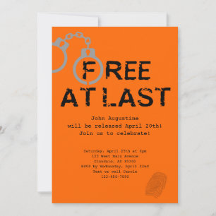 Invitation Sortez de prison Détenu Accueil Fête à la maison
