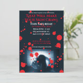 Invitation Sortez de votre parti hurlant d'Halloween (Debout devant)