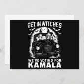 Invitation Sortez nous votons pour Kamala Halloween (Devant / Derrière)