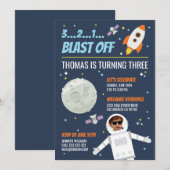 Invitation Sortie de ce parti Anniversaire de enfant de l'esp (Devant / Derrière)