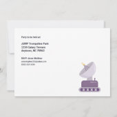 Invitation Sortie de cette fête d'anniversaire des astronaute (Dos)