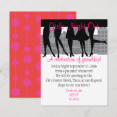 Invitation Sortie de la nuit des filles (Devant / Derrière)