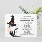 Invitation Sortie de nuit de sorcières à la fête d'anniversai (Debout devant)