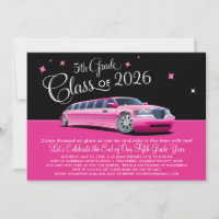 Sortie de nuit en limousine rose pour la classe de
