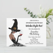 Invitation Sortie de nuit sorcières Halloween fête d'annivers (Debout devant)