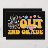 Invitation Sortie paisible 2e année Groovy Dernier jour d'éco (Devant / Derrière)