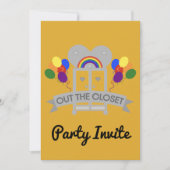Invitation Sortir de la fête gay (Devant)