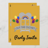 Invitation Sortir de la fête gay (Devant / Derrière)