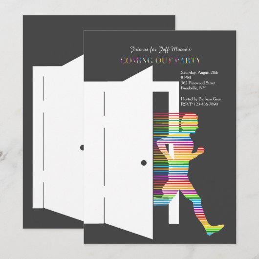 Invitation Sortir De L'Invitation Du Closet (Devant / Derrière)